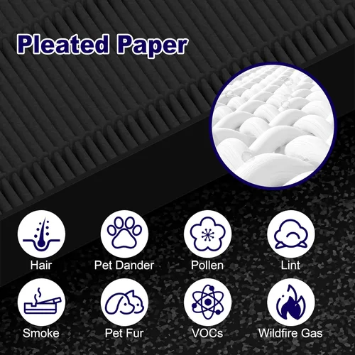 Vista 4 de Paquete de 4 filtros de repuesto HEPA 115115 eliminador de humo A para purificador de aire Winix PlasmaWave C535 5300 5300-2 6300 6300-2 P300 AM90