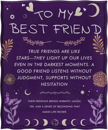Vista 3 de Jekeno Manta de regalo para mejores amigas, mujeres, regalos de cumpleaños para mejor amiga, hermana, mejor amiga, mejor amiga, ideas de regalo