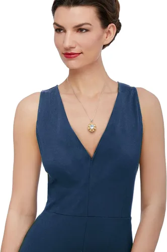 Vista 2 de Ross-Simons Collar con dije de estrella de 9.00 quilates en plata de ley con múltiples piedras. 18 pulgadas, Gema, multi