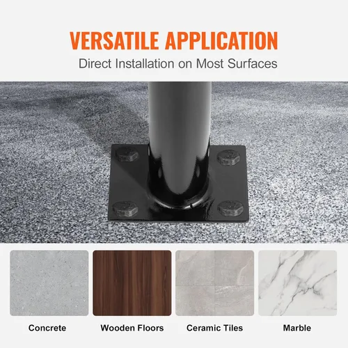 Vista 5 de Happybuy - Barandilla de acero negro de 330 libras de capacidad, barniz para hornear, escaleras de metal, pasamanos elegantes para escalones al aire