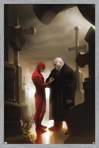 Vista 13 de Trends International Marvel Comics - Póster de pared de Kingpin - Daredevil in Cemetery, 14.72 x 22.37 pulgadas, versión enmarcada de madera