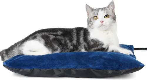 Vista 12 de MARUNDA Cama climatizada para gatos para exteriores, cama para mascotas 100% impermeable con termostato automático doble integrado, cama climatizada