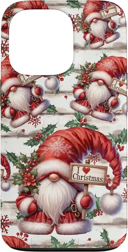 Vista 10 de iPhone 16 Love Christmas Gnomo Shabby Chic Decoración para mujer Bonita funda de Navidad