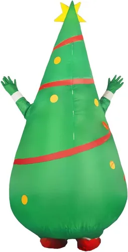 Vista 5 de Disfraz inflable de Halloween de koala de cebra, panda gigante, cerdo rosa, árbol de Navidad, divertido disfraz para adultos y fiestas de cosplay