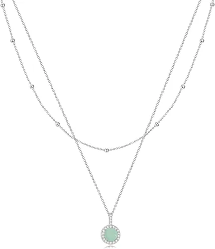Vista 21 de MONGAS Árbol de la vida/cruz infinita/cerradura y llave/loto/hamsa/caballo/fresa/ópalo/látar/libélula/corazón/violín collar en capas de plata
