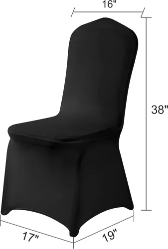 Vista 2 de Funda de elastano para silla, 12 unidades, fundas para silla, fundas para sillas de sala de estar, funda extraíble lavable y elástica para silla