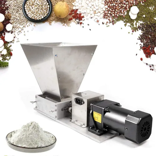 Vista 2 de Molinillo eléctrico de grano de 110 V, 60 W, molinillo de maíz de acero inoxidable, trituradora de malta, molinillo de trigo de cebada con embudo