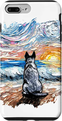 Vista 12 de Blue Heeler Starry Night Artwork Cattle Dog Lover Gift Case for iPhone 17