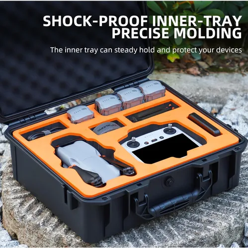 Vista 2 de Funda rígida impermeable para DJI AIR 3, funda de transporte rígida para Air 3 Drone/Fly More Combo, accesorios RC 2/RC-N2, resistente y resistente