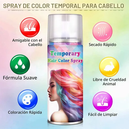 Vista 2 de Spray de color temporal gris para el cabello para mujeres, 120ML (gris)
