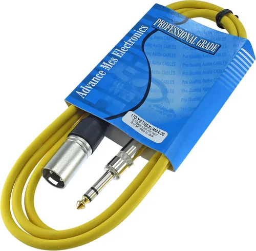 Vista 16 de Cable Patch de Audio Pro XLR macho TRS de 1/4 pulgadas a 3 pines equilibrado y blindado (3 pies de largo, azul)