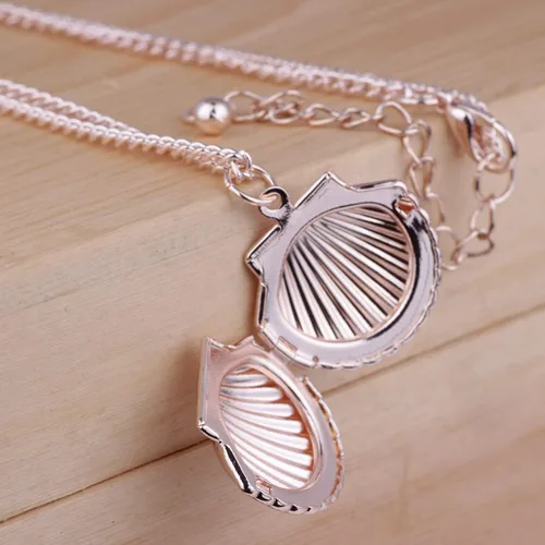 Vista 3 de Conchas Conchas Conchas Collar de medallón para mujeres y niñas con imagen náutica joyería encantos collar foto camafeo collar regalos para mujeres
