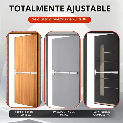 Vista 5 de Dispositivo de salida de pánico de barra de empuje de aluminio