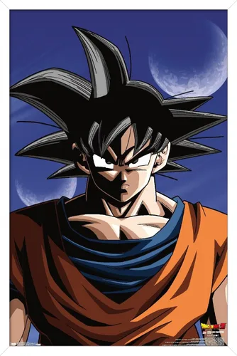 Vista 8 de Trends International Dragon Ball Z - Póster de pared de Goku, 14.725 x 22.375 pulgadas, versión enmarcada de madera de granero Versión enmarcada