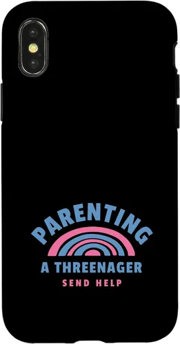 Vista 5 de Threenager Parenting 3 Year Old Kid Case for iPhone XR