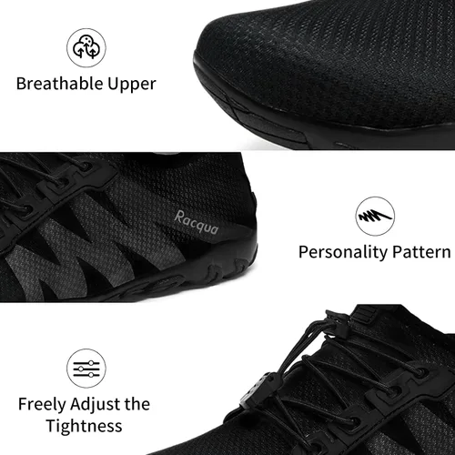 Vista 4 de Racqua Zapatos de agua para hombre y mujer, de secado rápido, zapatos acuáticos ligeros, zapatos de playa descalzos para nadar