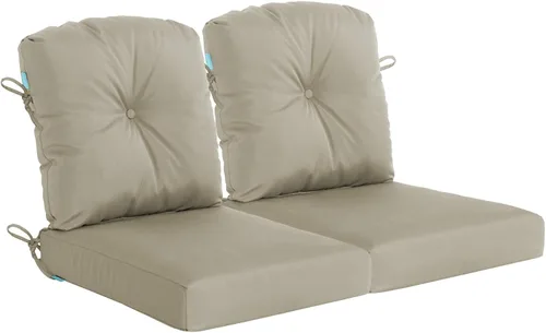 Vista 24 de QILLOWAY Juego de cojines para sillas de exterior con cuerdas, cojines de repuesto para muebles de patio (beige)