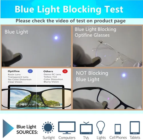 Vista 5 de Anteojos de lectura anti azul Light Blocking Reader mujeres hombres para mediana cara grande