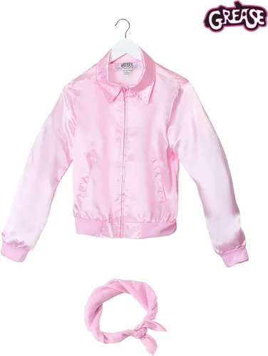 Vista 6 de Chaqueta rosa para mujer, talla grande, disfraz de grasa con licencia oficial, Hot Pink