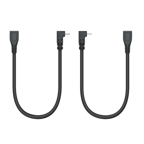 Vista 10 de Cable de extensión micro USB corto de 9 pulgadas, 90 grados de ángulo izquierdo y recto micro USB macho a hembra de 5 pines de datos de carga