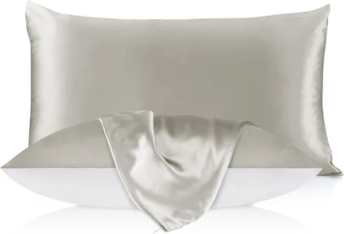 Vista 15 de LILYSILK Funda de almohada de seda natural para cabello y piel con parte inferior de algodón, 1 unidad estándar de 20 x 26 pulgadas, color verde
