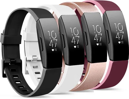 Vista 8 de IEOVIEE 4 Pack Compatible Bands for Fitbit Inspire 2, HR, Ace 2 & Inspire, Adjustable Silicone Sport Wristbands