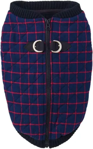 Vista 25 de Gooby – Chaleco de moda para perro, chaqueta negra, talla XS – cálido chaleco bomber con cremallera y doble anillo en D para correa – suéter