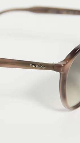Vista 5 de Prada PR 05XS 548718 - Gafas de sol redondas de plástico verde, lente degradado gris