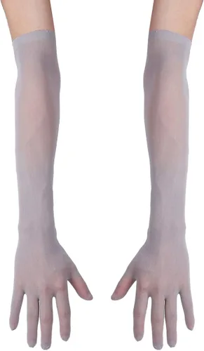 Vista 2 de FEESHOW Medias transparentes sin costuras de nailon para mujer