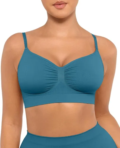Vista 23 de FeelinGirl Bralettes para mujer con soporte, sujetadores cómodos sin aros, sin costuras, para uso diario