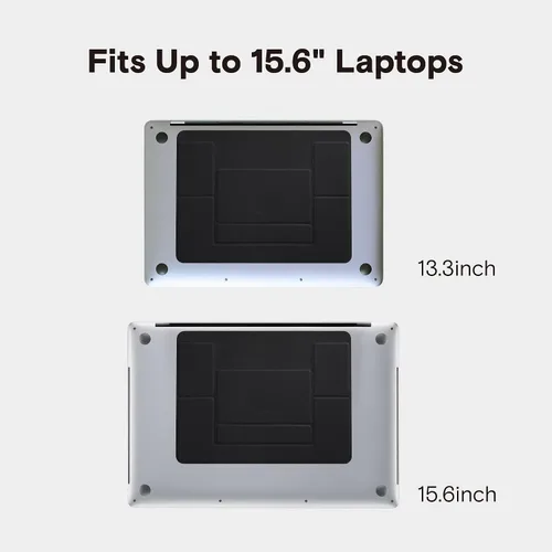 Vista 4 de MOFT Soporte para computadora portátil para escritorio, soporte de computadora adhesivo con doble ángulo, soporte elevador ergonómico