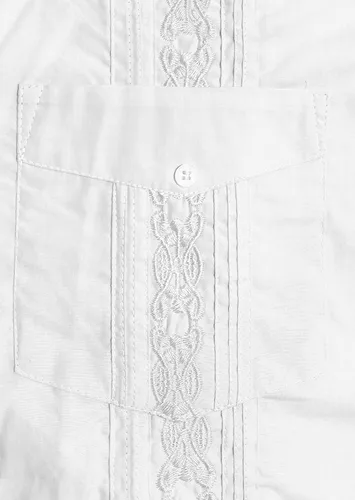 Vista 2 de Guytalk Camisa de manga larga con botones de Guayabera cubana para hombre