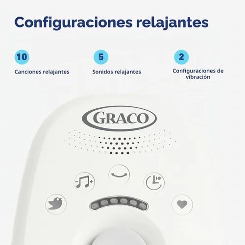 Vista 5 de Graco Sway2Me - Asiento portátil para bebé con música, sonidos y ajustes ajustables, colección Watson