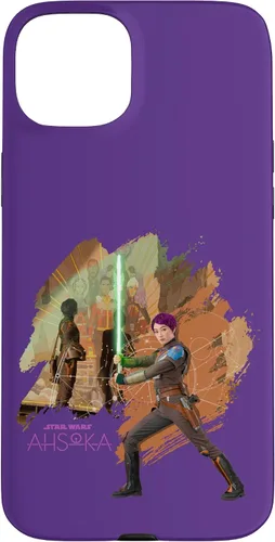 Vista 8 de iPhone 11 Star Wars Ahsoka Part Two Sabine Wren Mural y estuche de sable de luz