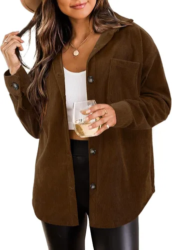 Vista 108 de ZOLUCKY Chaqueta de manga larga con botones para mujer, talla grande, blusas