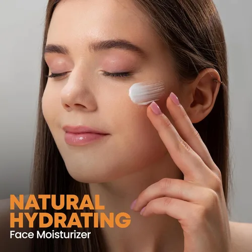 Vista 7 de Hidratante facial y cuello con vitamina C, crema reafirmante para los ojos, antienvejecimiento, piel brillante con té verde, ácido hialurónico
