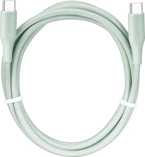 Vista 15 de Insignia Cable trenzado USB-C a USB-C (5 pies, morado claro)