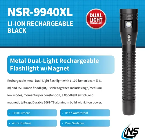 Vista 2 de Nightstick NSR-9940XL Xtreme Lumens Multifunción Deber/Tamaño Personal Recargable Doble Luz