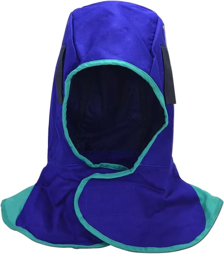 Vista 6 de RIVERWELD Calentador de invierno Capucha de soldadura Franela Color Caqui Tela ignífuga para soldadores Match Soldadura Casco de soldadura Equipo