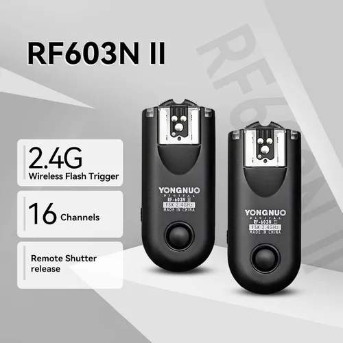 Vista 3 de YONGNUO Disparador inalámbrico RF-603II N3, disparador de flash para Nikon DSLR D90 D600 D7100 D7000 D5100 D5000 D3100 D3000