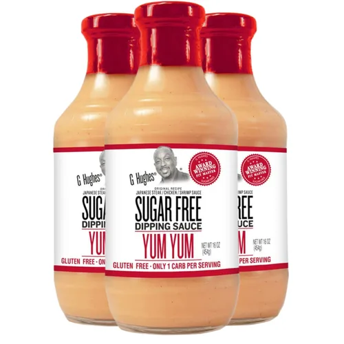 Vista 13 de G Hughes Salsa de chile dulce sin azúcar de 18 onzas (paquete de 3) Salsas de inmersión y adobos que son libres de gluten, bajas en carbohidratos