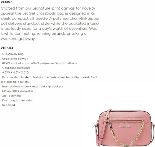 Vista 4 de Michael Kors Jet Set - Bolso bandolera grande de piel (Primrose), Primrose