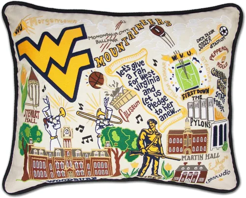Vista 20 de Catstudio Almohada decorativa bordada colegiada de la Universidad Estatal de los Apalaches