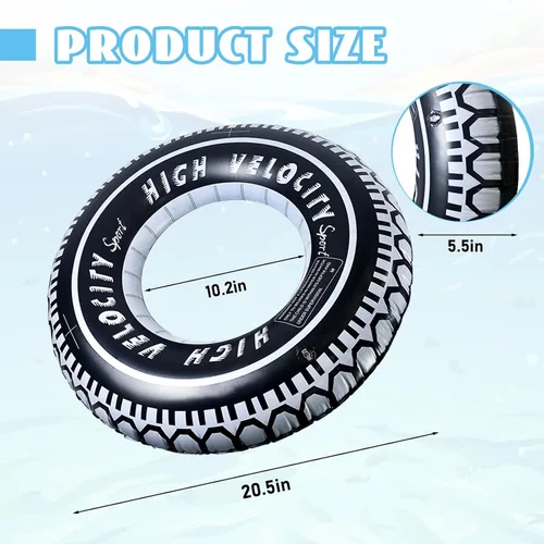 Vista 2 de Flotador inflable de piscina para adultos, tubos gigantes inflables para neumáticos, anillos de natación, decoración de fiesta para piscina, lago