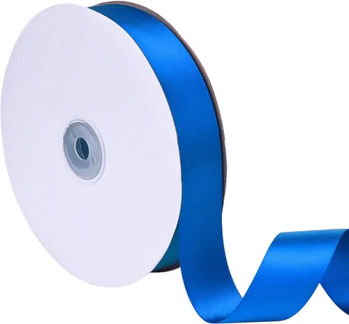 Vista 13 de Cinta de satén de doble cara de 1 pulgada de 50 yardas para decoración de fiestas, accesorios para el cabello, costura, envoltura de regalos (negro)