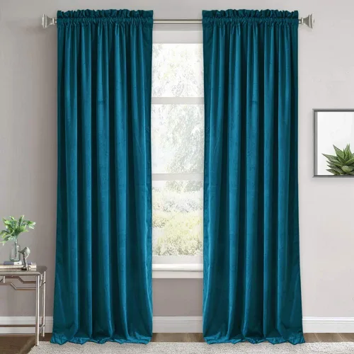 Vista 76 de RYB HOME Cortinas opacas de terciopelo para dormitorio, aislamiento térmico, privacidad, luz solar, bloqueo de calor, cortinas lujosas con bolsillo