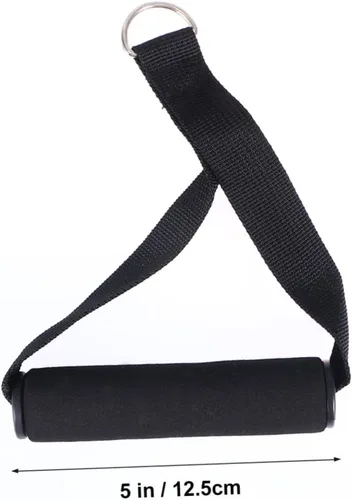 Vista 2 de Happyyami Par de accesorios deportivos de agarre de mano ajustable, asas de ejercicio, mango de cuerda, mango de banda de gimnasio, polea, banda