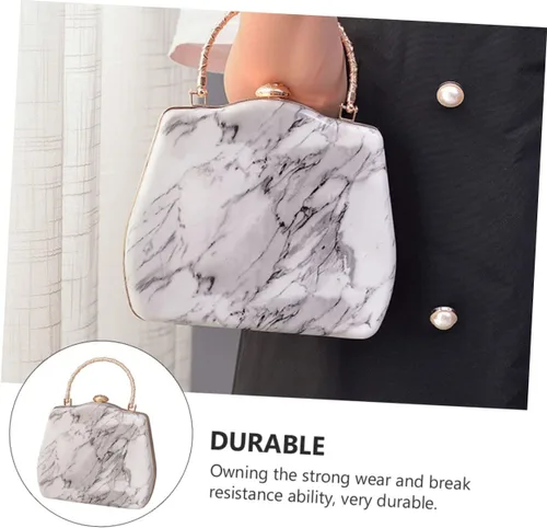 Vista 8 de VALICLUD 1 bolso de noche de lujo marmoleado elegante y embrague para mujeres para fiestas, bodas, bailes de graduación y eventos formales