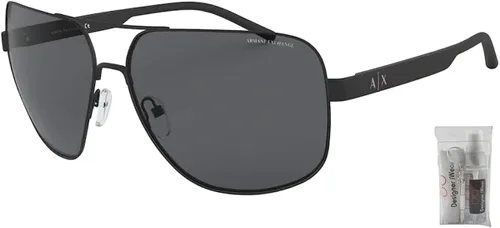 Vista 2 de Armani Exchange AX2030S - Lentes de sol de almohada para hombre + paquete con kit de cuidado complementario de Designer iWear