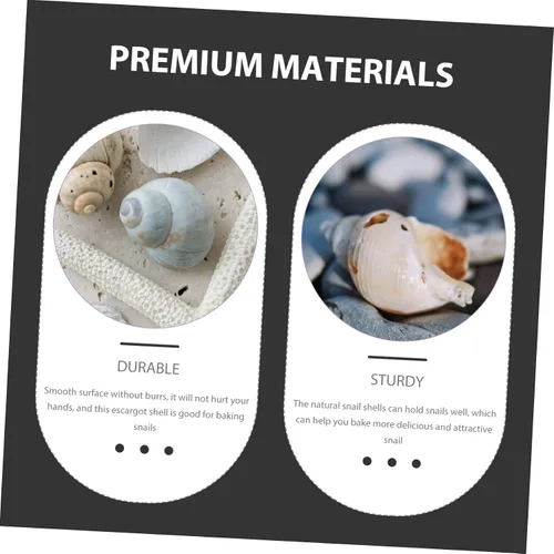 Vista 4 de WOONEKY 10 unidades de caracol natural para hornear aislamiento térmico caracol para restaurantes y cocina casera y para horno, microondas